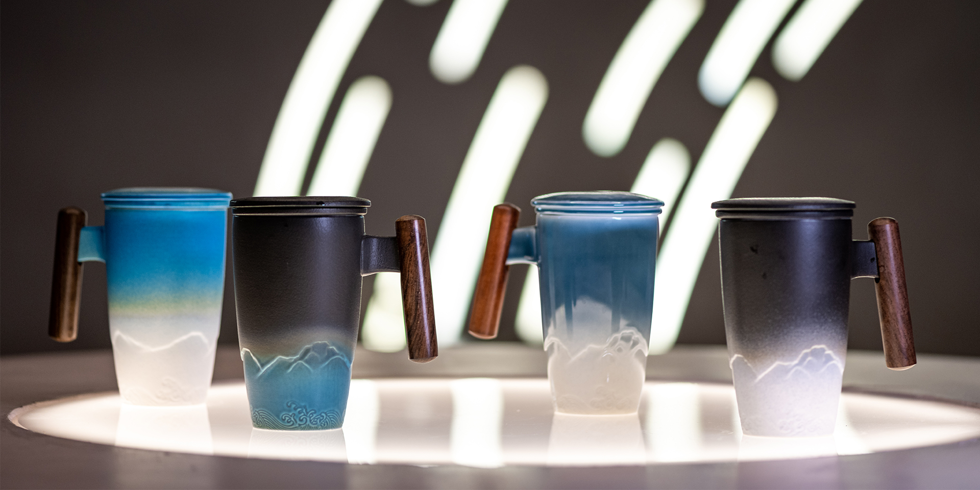 Amazon.com: suyika Tomotime Ceramic Tea Cup with Infuser and Lid